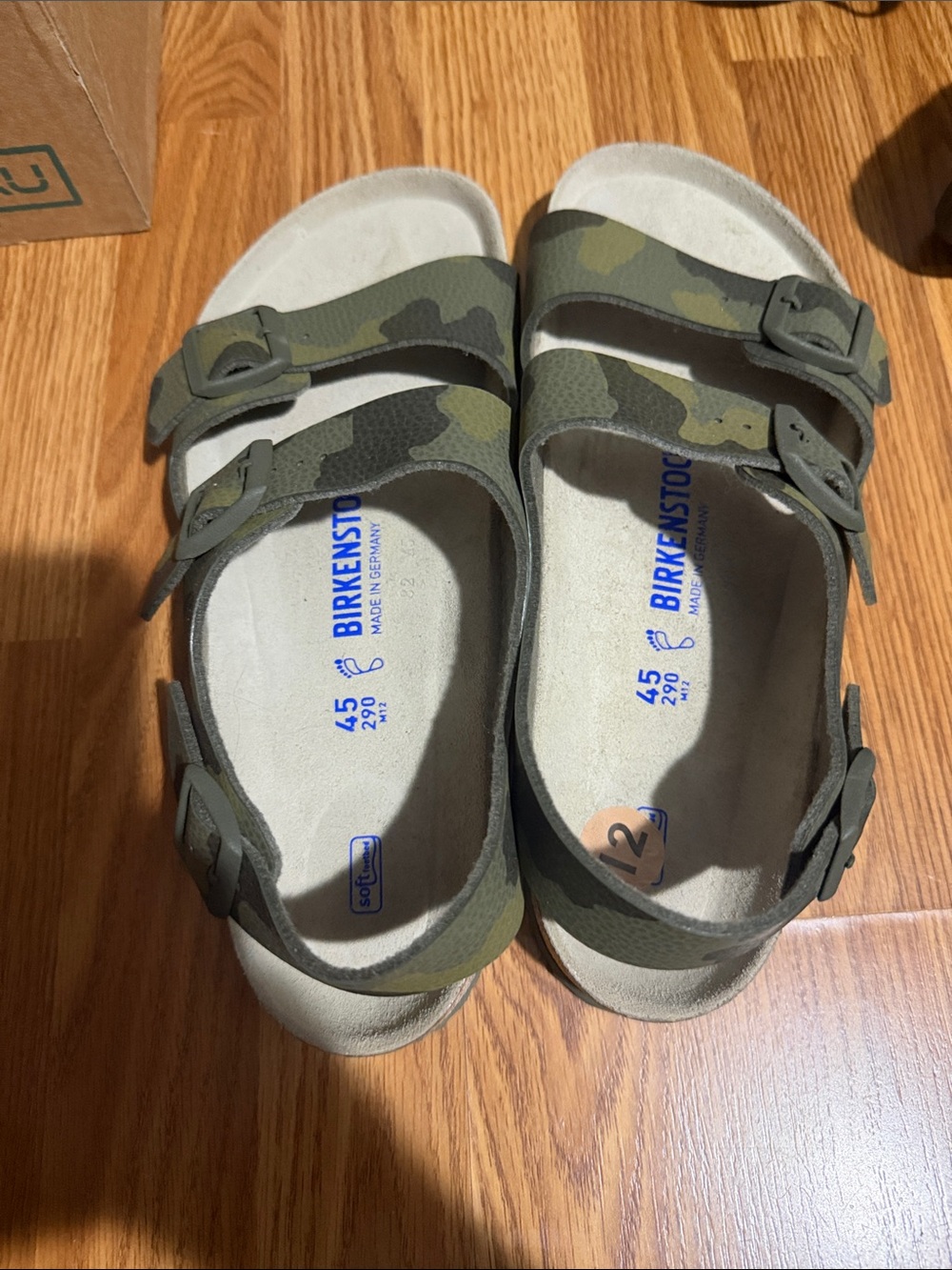 Birkenstock Kids Camouflage Double Strap Sandals - Olive Green
